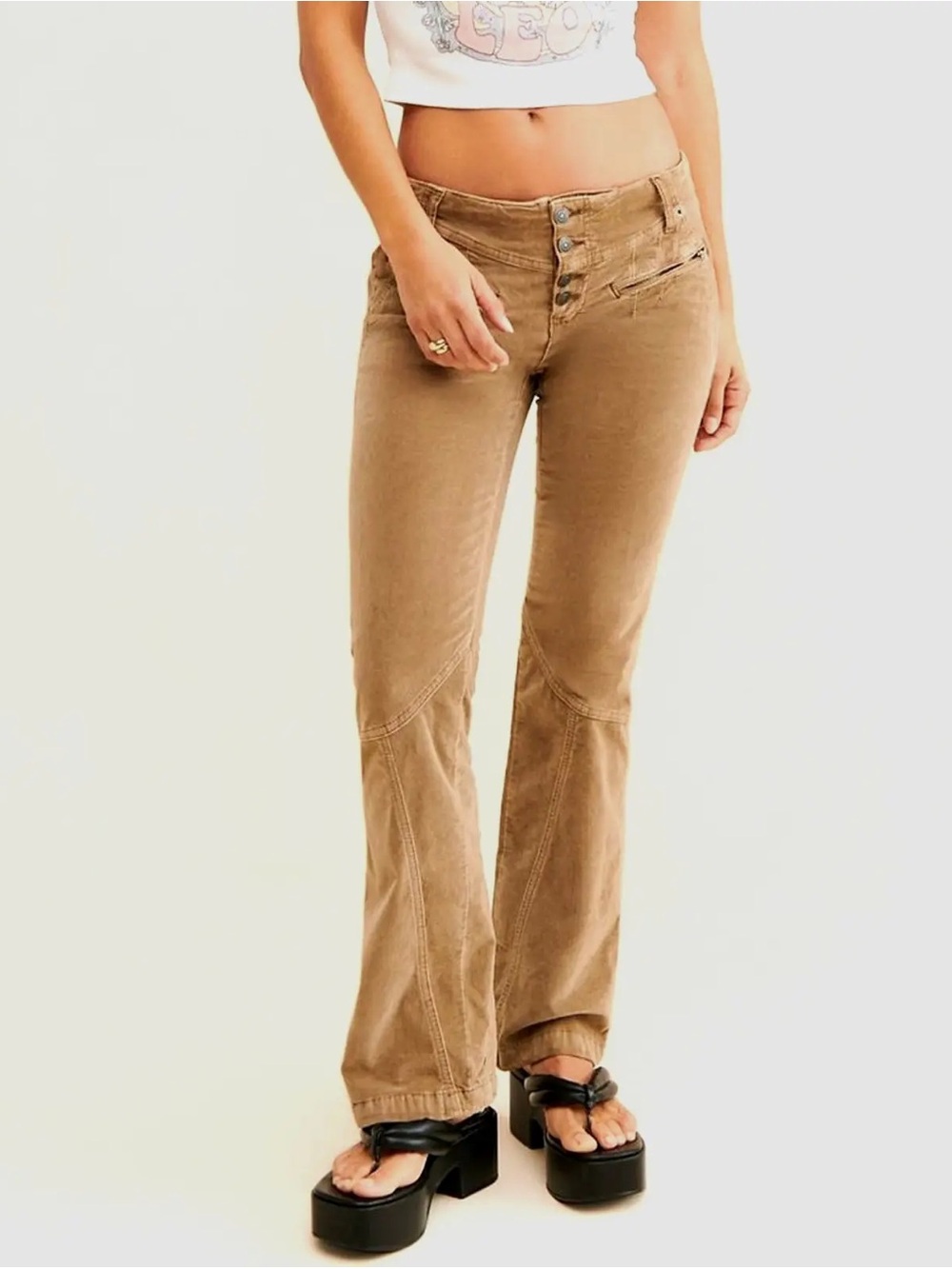 Free People Hit Back Slim Flare Trousers Sz.14
